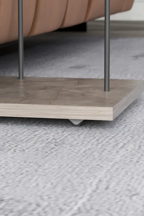 Rectangular Rolling Laptop Side Table - Gordion