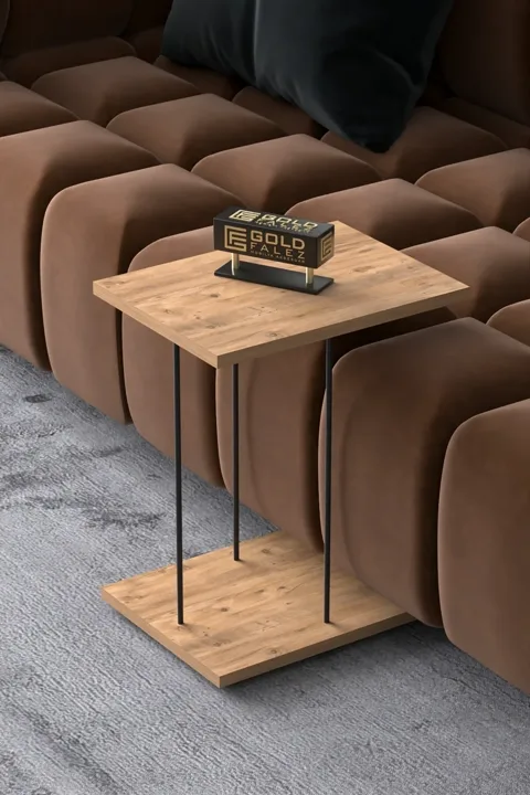 Rectangular Rolling Laptop Side Table - Atlantic Pine