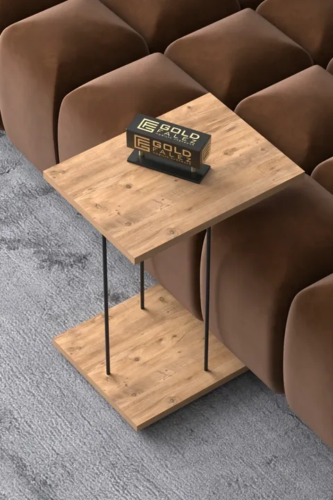 Rectangular Rolling Laptop Side Table - Atlantic Pine