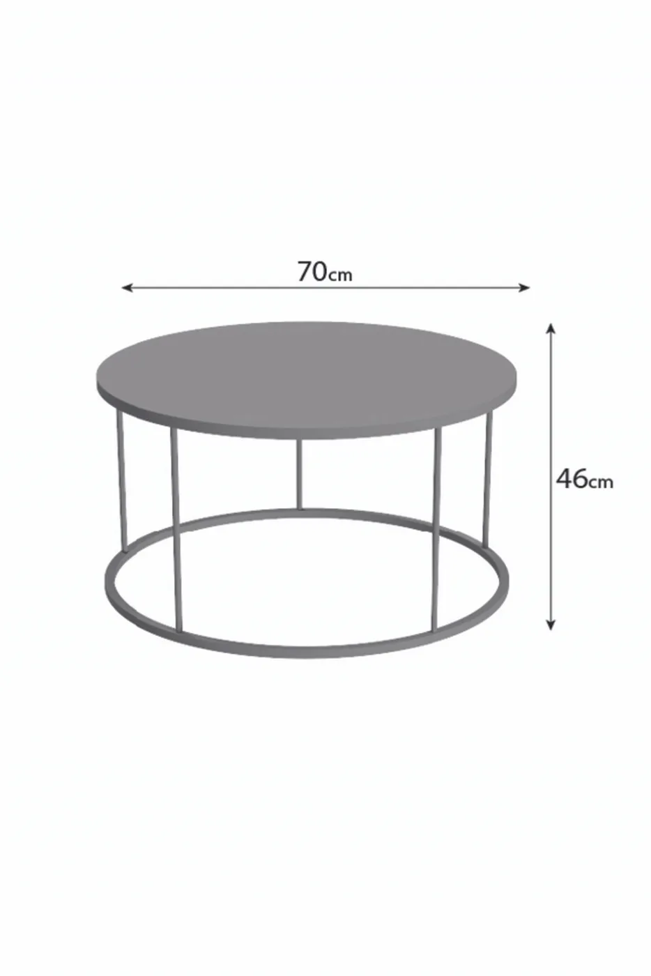 Terra Gold Round Coffee Table - Silver Cream