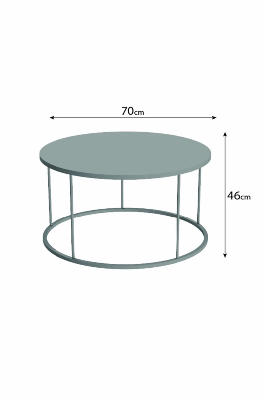 Terra Gold Round Coffee Table - Silver White