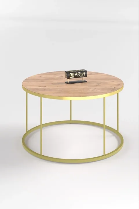 Terra Gold Round Coffee & Nesting Table Set - Atlantic Pine