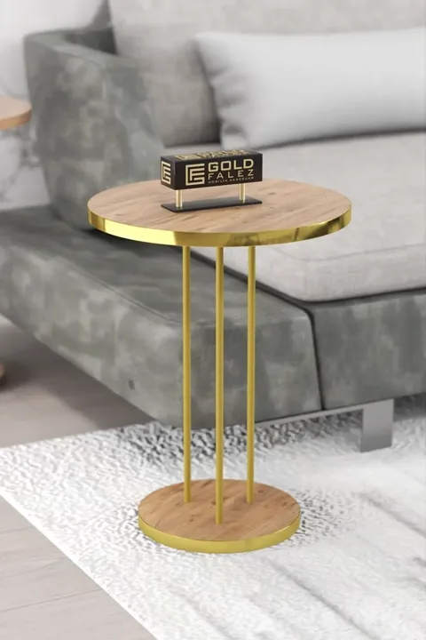 Terra Gold Round Coffee & Nesting Table Set - Atlantic Pine