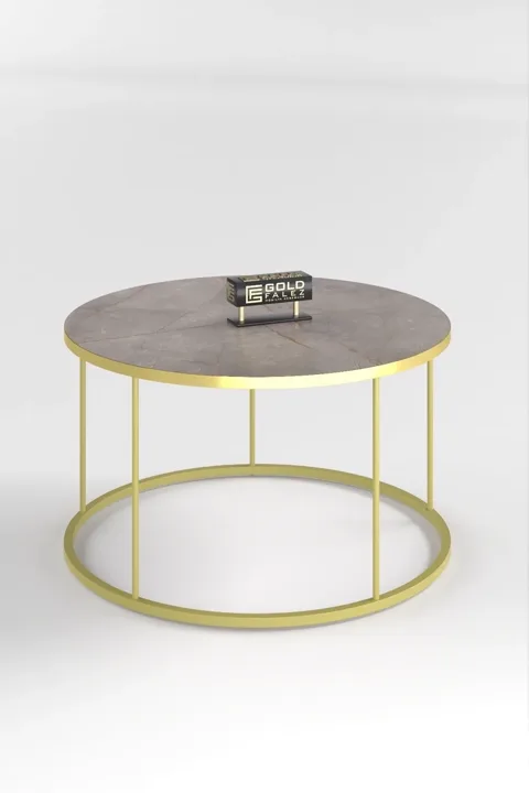 Terra Gold Round Coffee & Nesting Table Set - Gordion