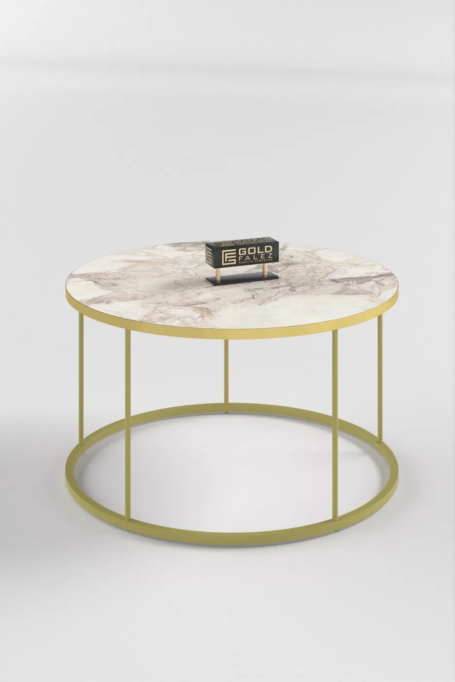 Terra Gold Round Coffee Table - Efes