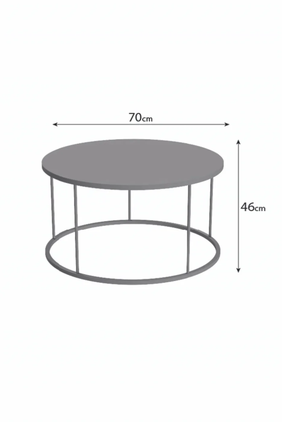 Terra Gold Round Coffee Table - Efes