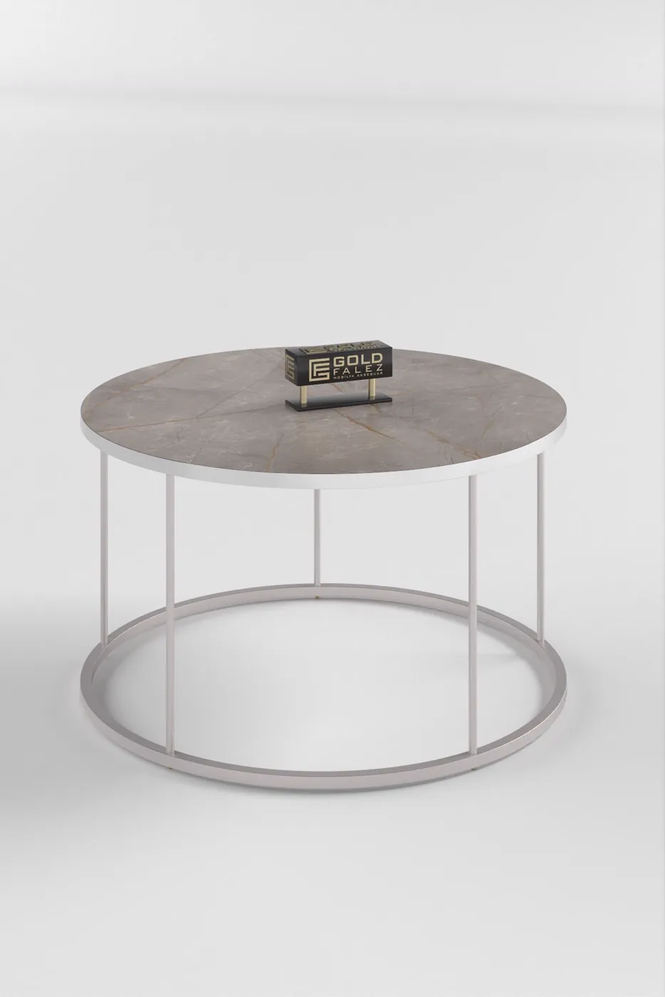 Terra Gold Round Coffee Table - Silver Gordion