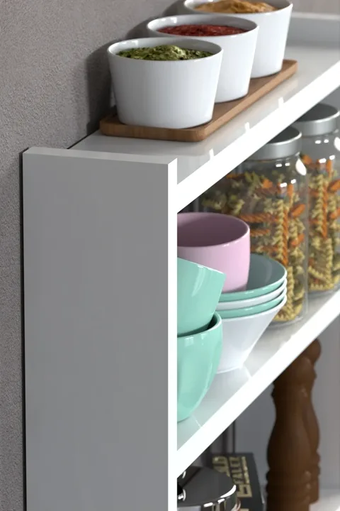3-Shelf Countertop Kitchen & Bathroom Organiser - White