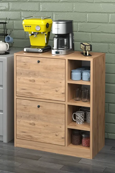 Coffee Corner Kitchen Cabinet - Atlantic Pine