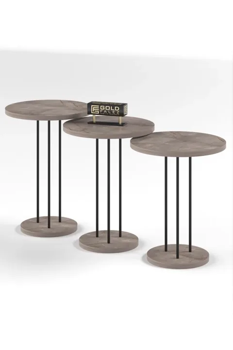 Terra 3-Piece Round Nesting Table Set - Gordion