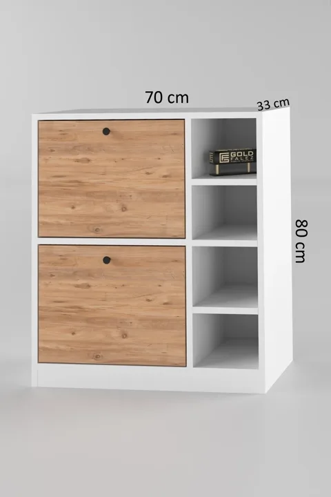 Coffee Corner Kitchen Cabinet - Walnut Atlantic Pine