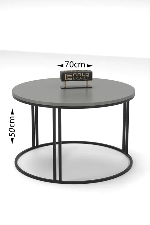 Special Round Coffee Table - White Marble Effect