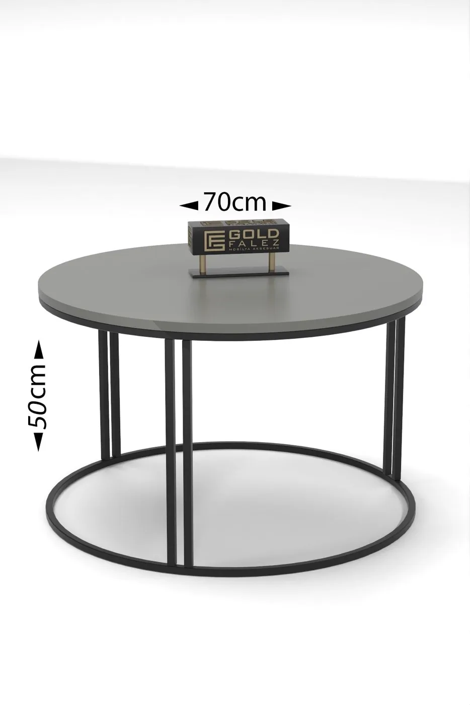 Special Round Coffee Table - White Marble Effect
