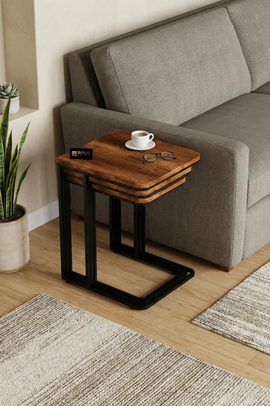 Nesting Table - Oak - Multicolour