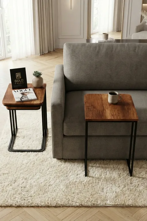 Nesting Table - Oak - Multicolour