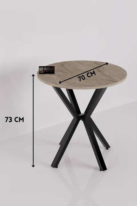 Round Dining Table, 70cm - Beige