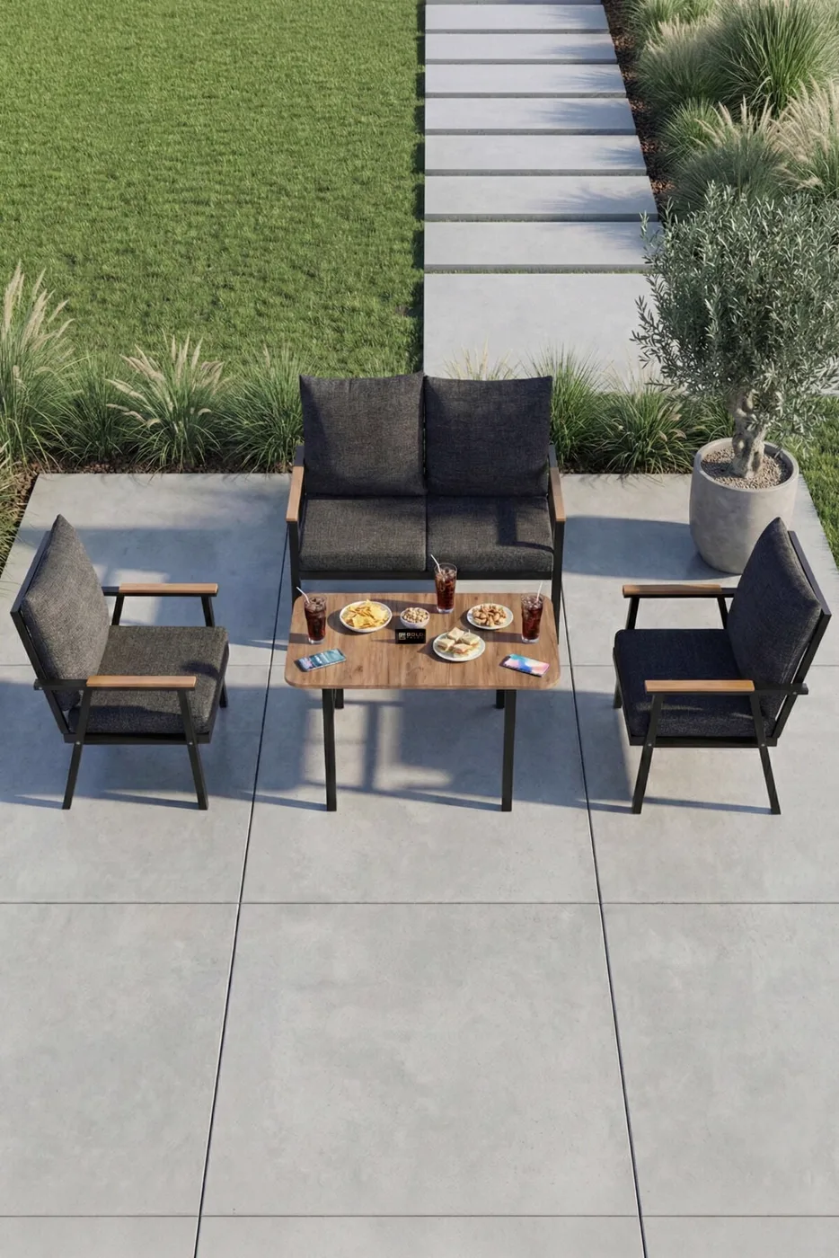 Garden Table, Wooden Balcony Terrace Cafe Table, Modern Outdoor Table 9832 Atlantic Pine (Table Only)