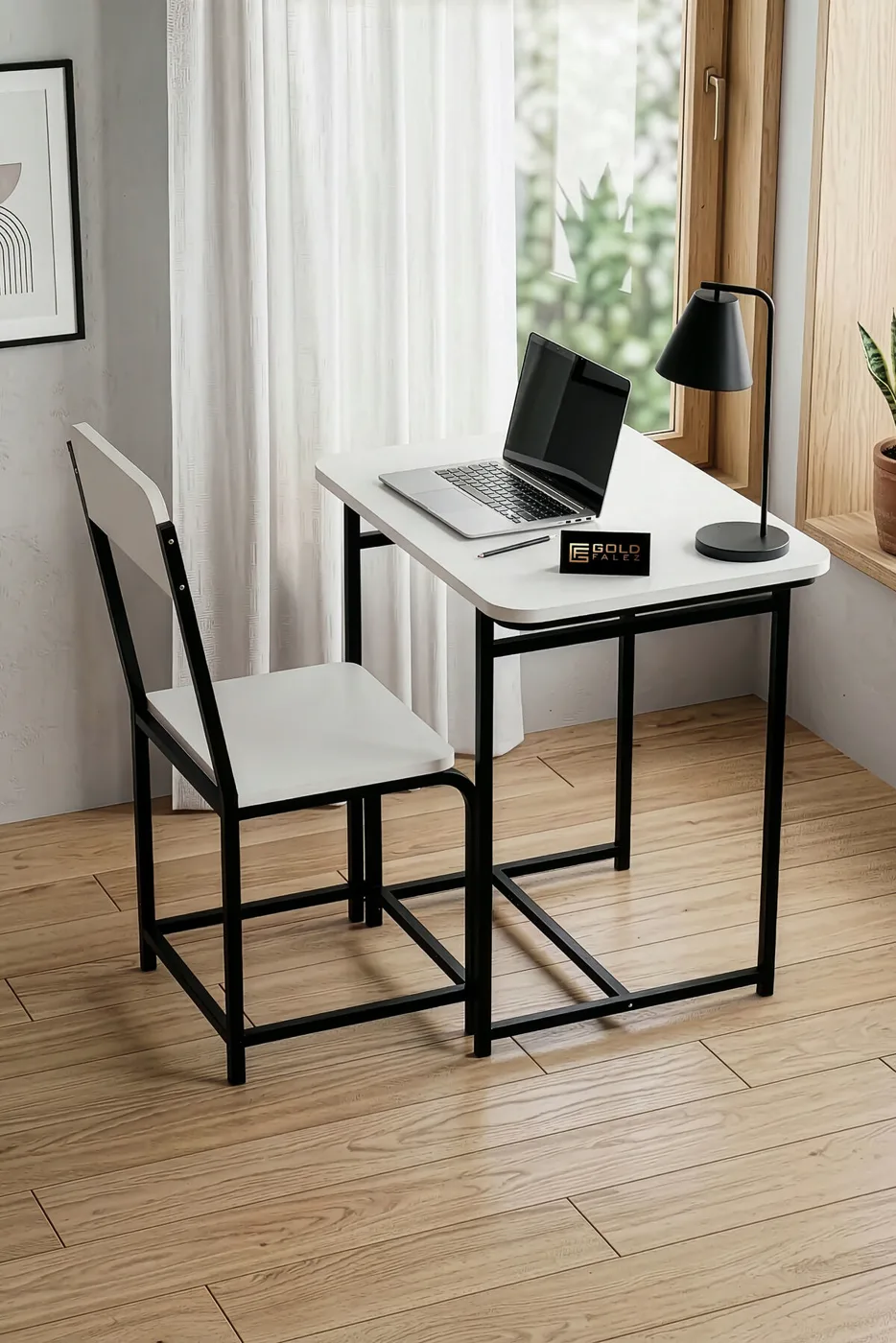 MD Minor Desk Melamine-Faced Chipboard White 72x52