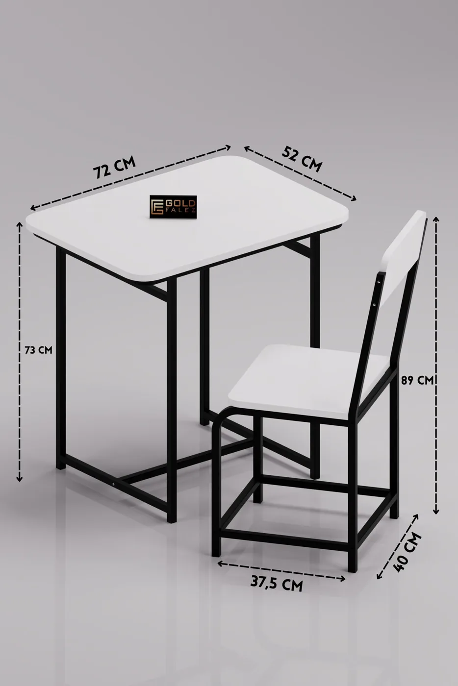 MD Minor Desk Melamine-Faced Chipboard White 72x52