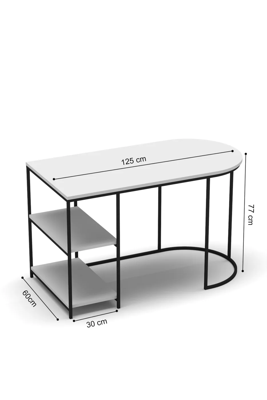 MD Dolunay Desk, Coffee, 125