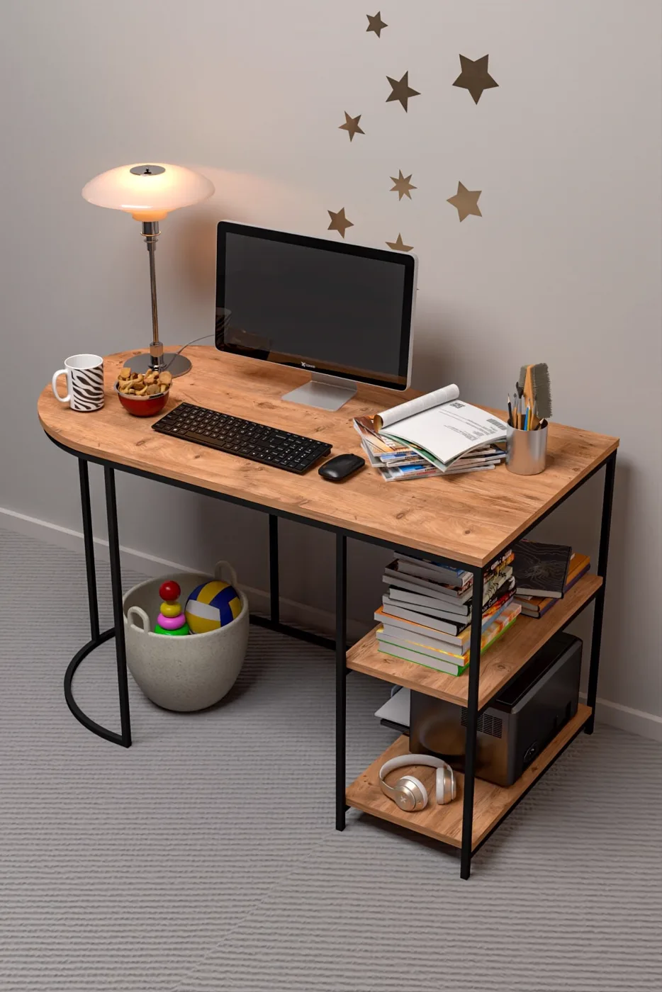 MD Dolunay Desk, Coffee, 125