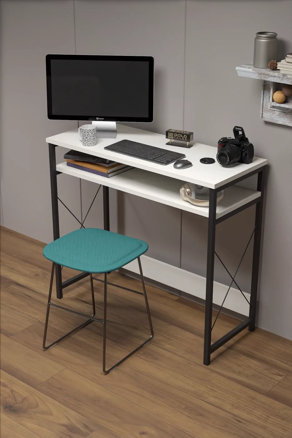 MD Desk, White, 90 cm