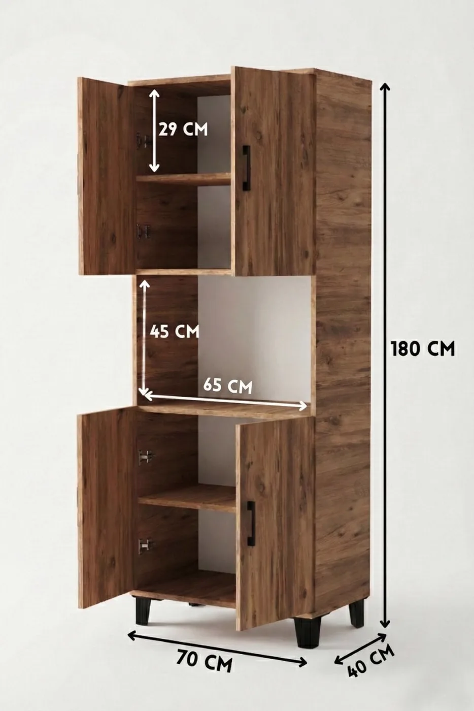 MD Kitchen Cabinet Atlantic Pine 70 cm