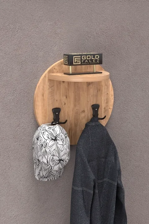 Ilkal Wall Hanger Walnut Brown
