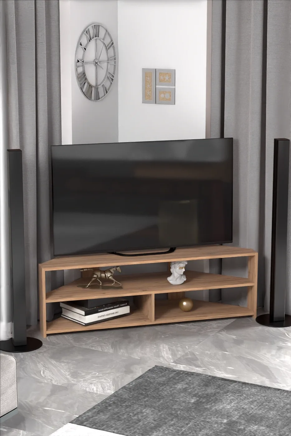 MD Corner TV Unit Coffee 140