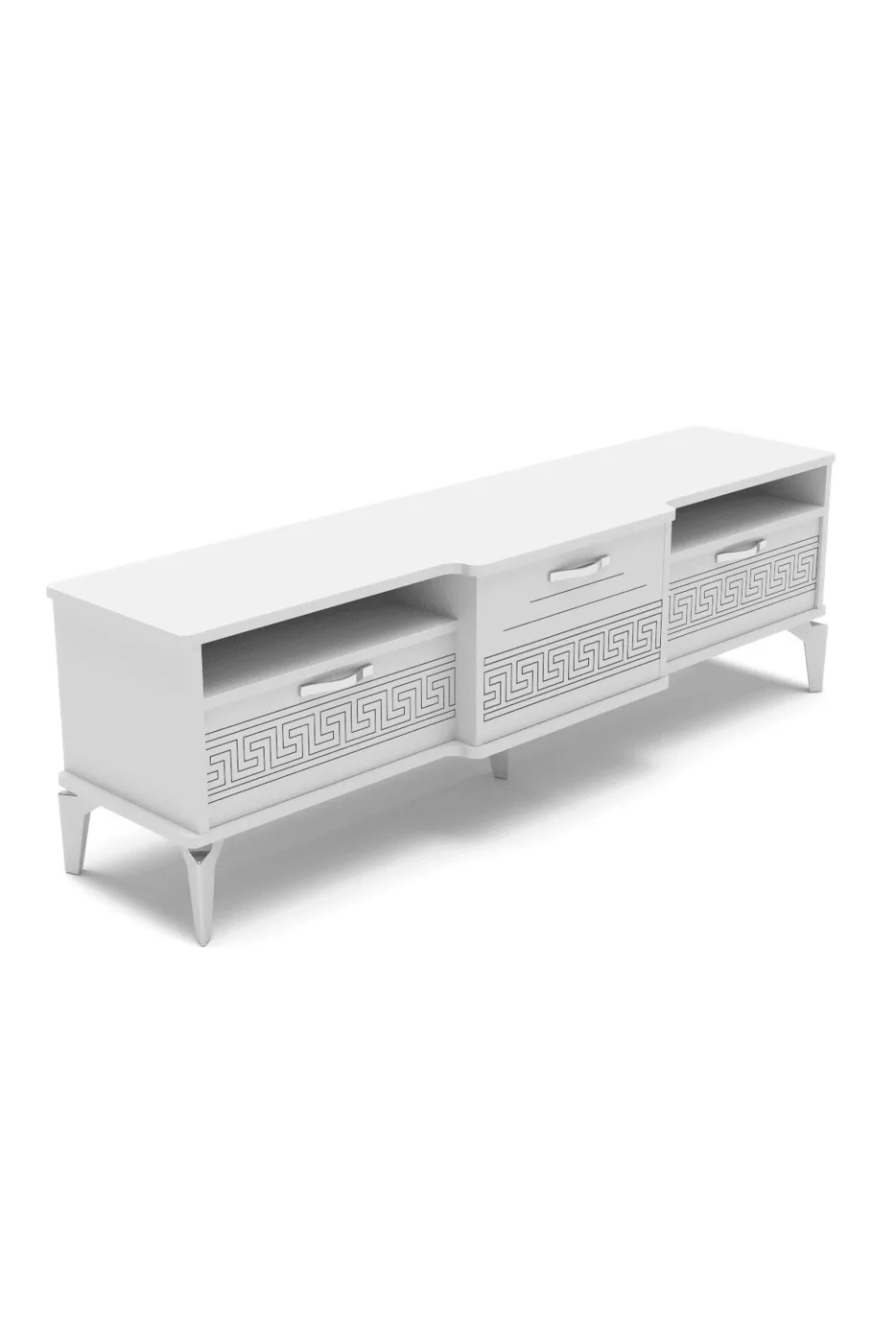 MD Mistral Silver TV Unit White