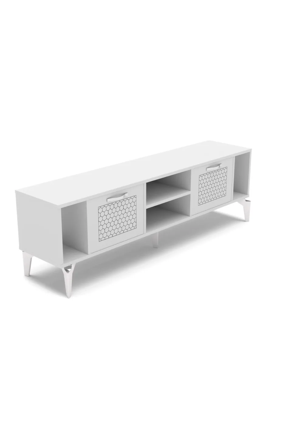 MD Linya Silver TV Unit White