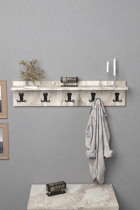 MD Multicoloured Wall-Mounted Coat Rack 80 cm