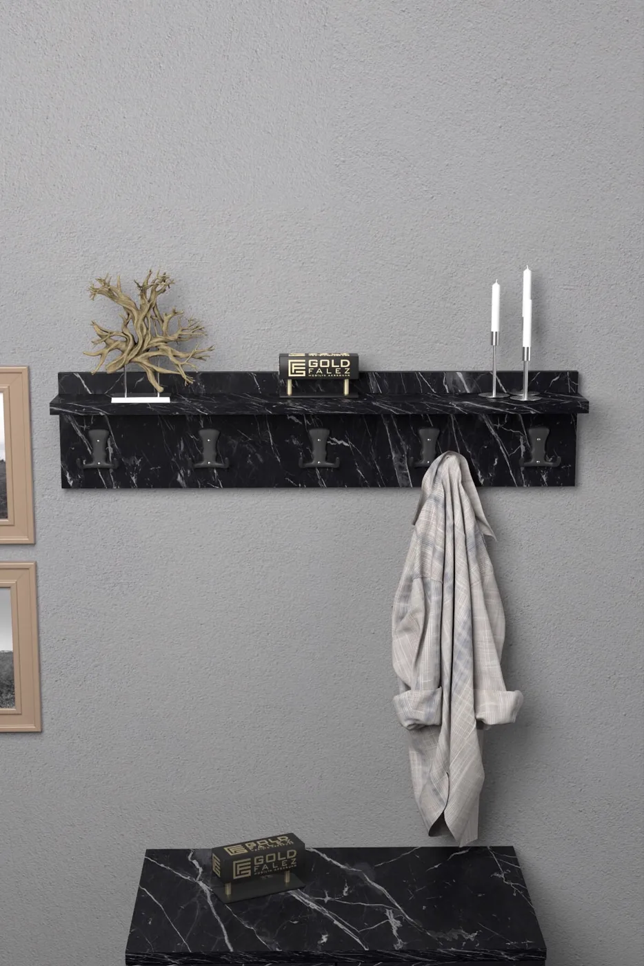 MD Wall Hanger Black 80 cm