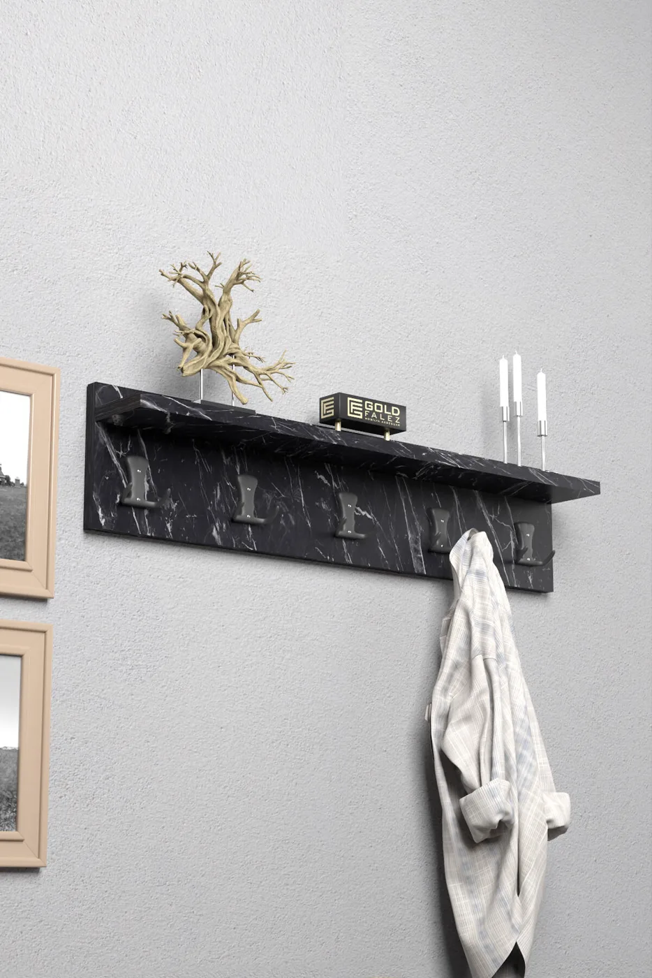 MD Wall Hanger Black 80 cm