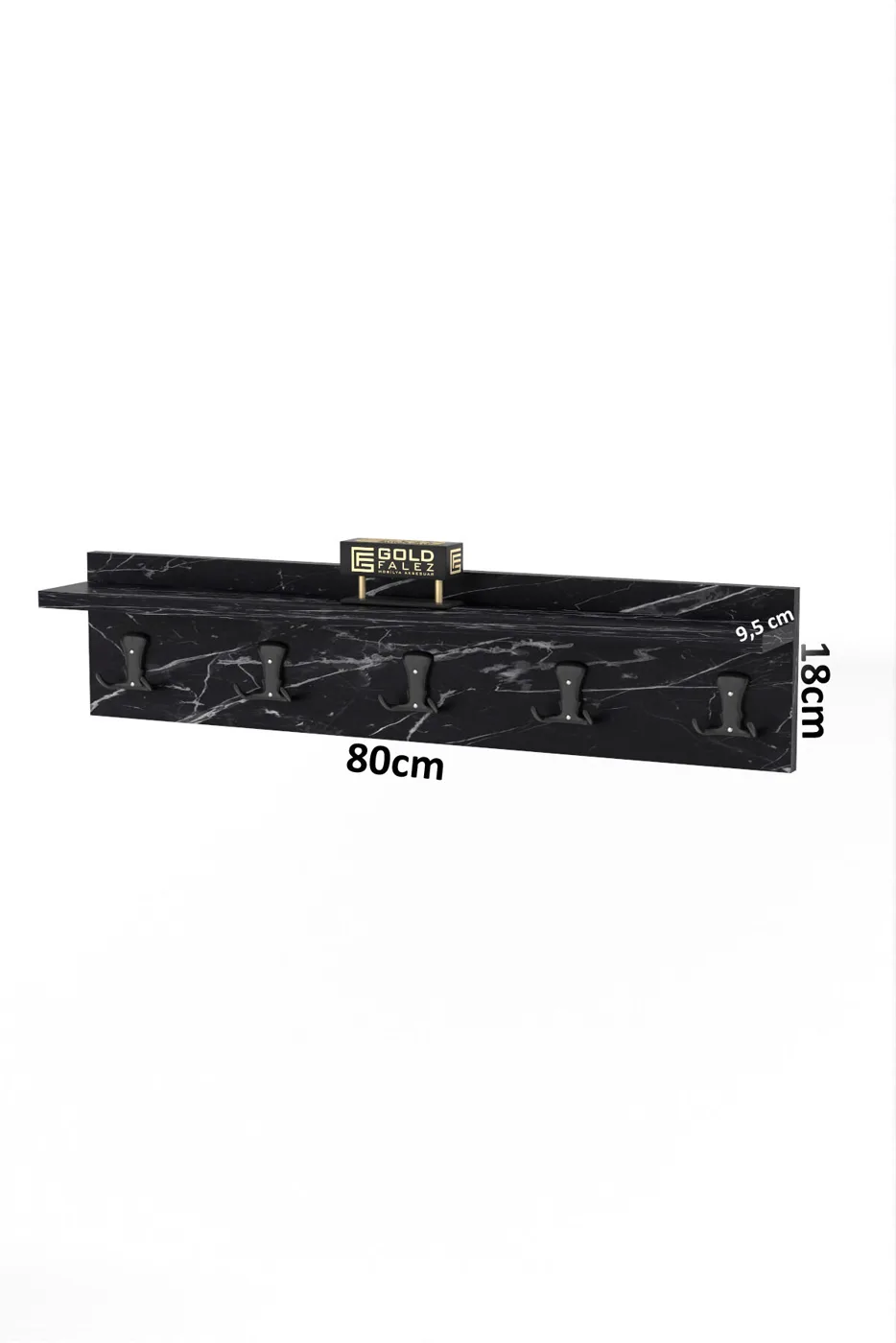 MD Wall Hanger Black 80 cm