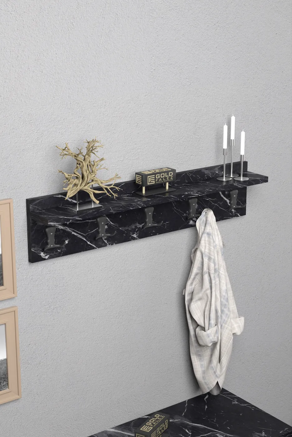 MD Wall Hanger Black 80 cm