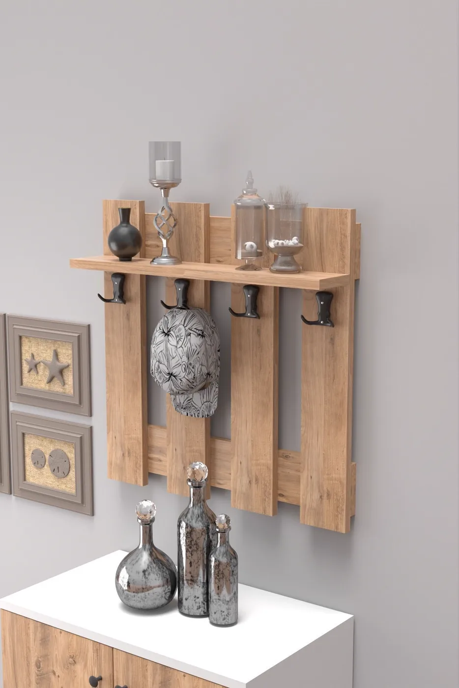 MD Country Wall Hanger Brown 60 cm
