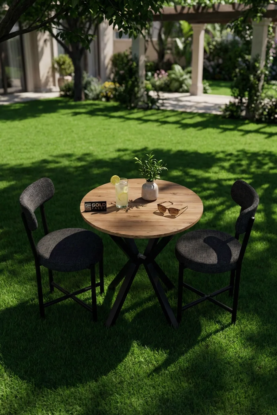 MD Teddy Table Set Multi-Colour Grey 70 cm