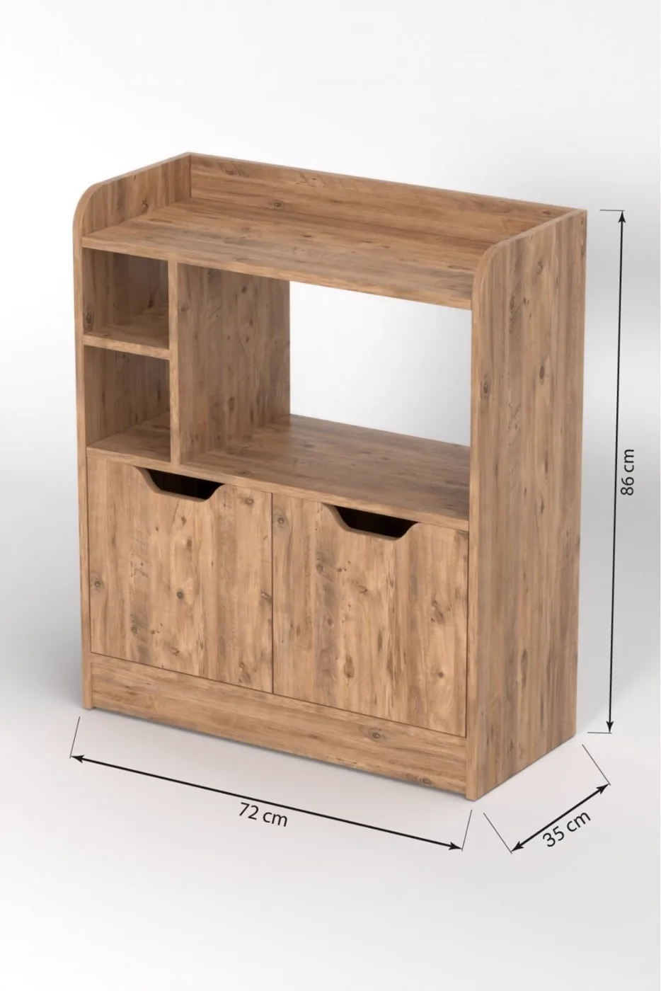 MD Oven Cabinet Brown Pine