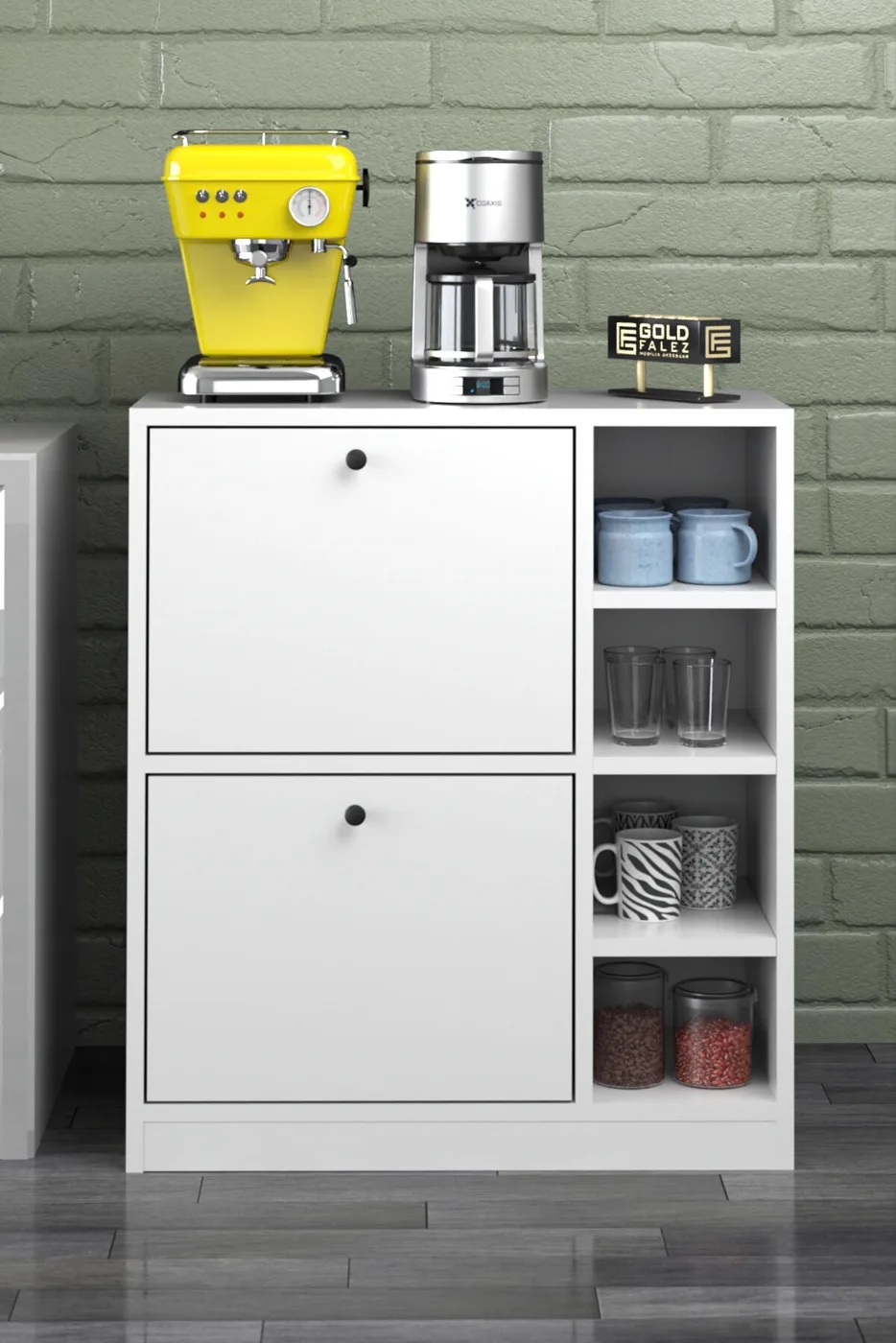 MD Coffee Corner Cabinet White