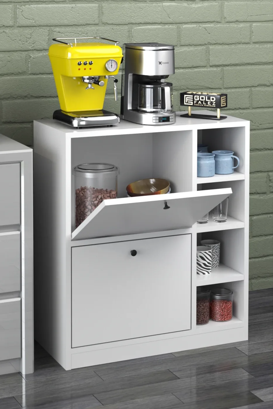 MD Coffee Corner Cabinet White