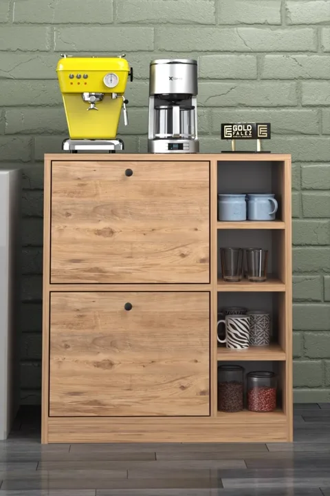 MD Coffee Corner Cabinet Walnut Brown
