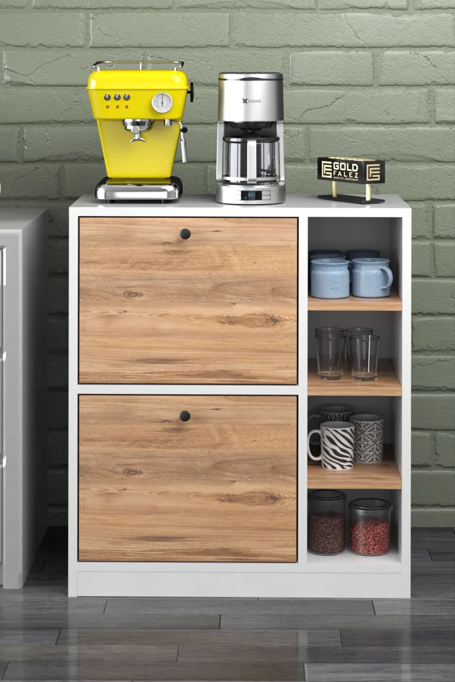 MD Coffee Corner Cabinet Atlantic Pine