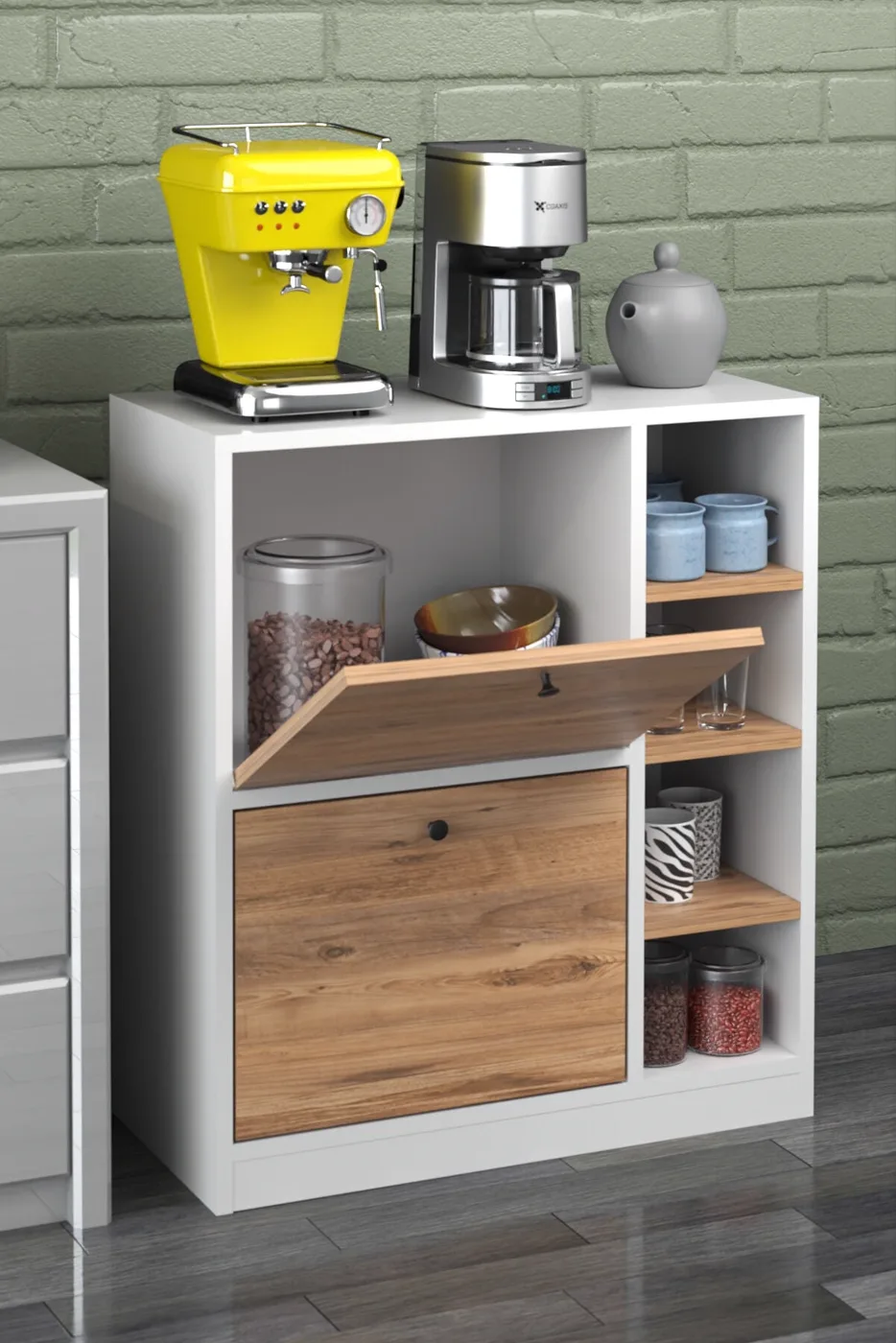 MD Coffee Corner Cabinet Atlantic Pine