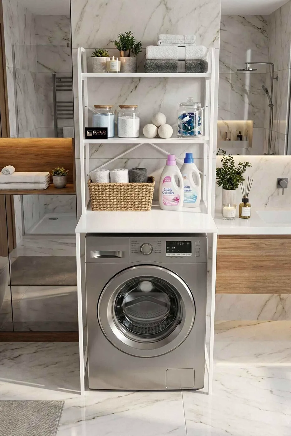 MD Washing Machine Top Shelf White 70 cm