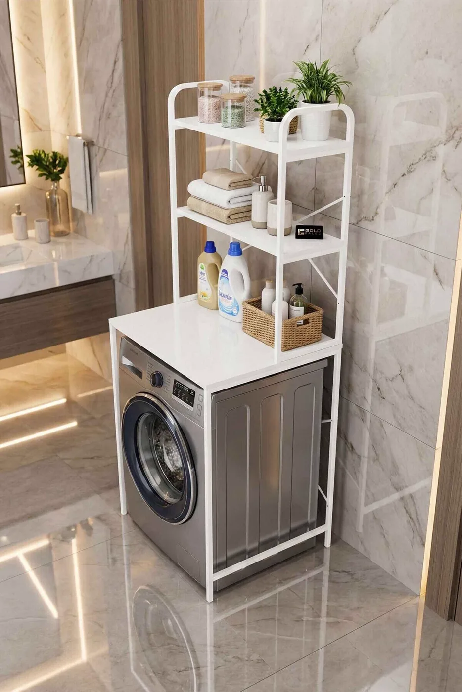 MD Washing Machine Top Shelf White 70 cm