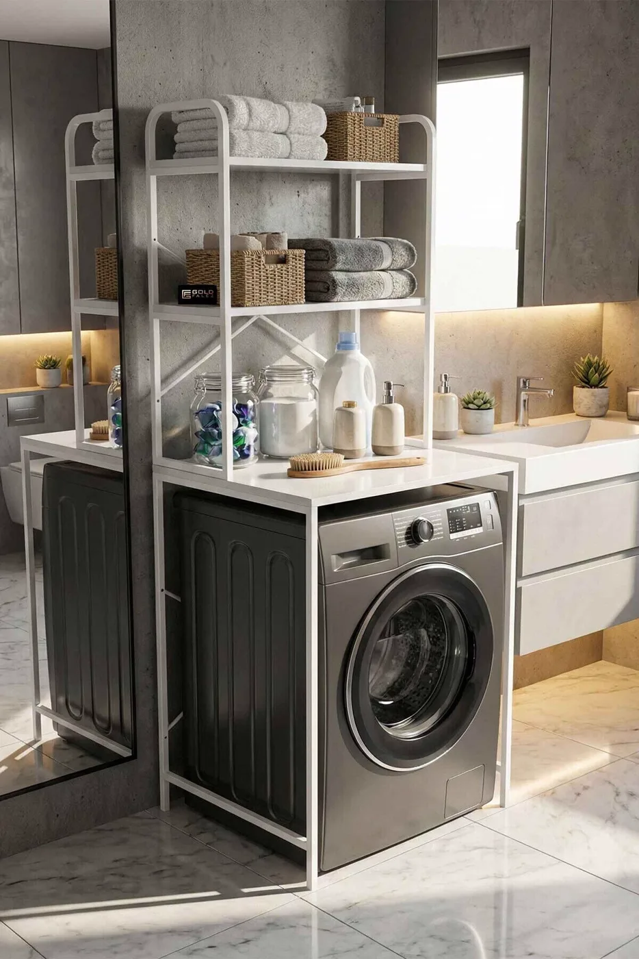 MD Washing Machine Top Shelf White 70 cm