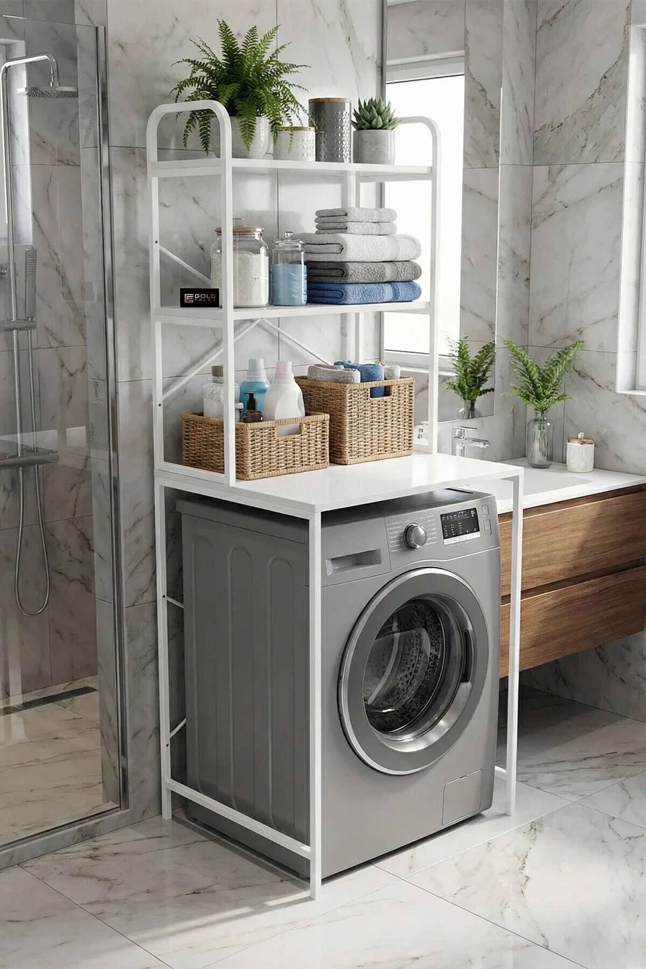 MD Washing Machine Top Shelf White 70 cm
