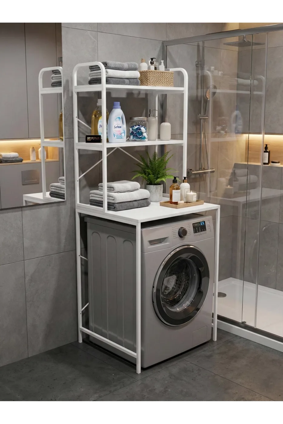 MD Washing Machine Top Shelf White 70 cm