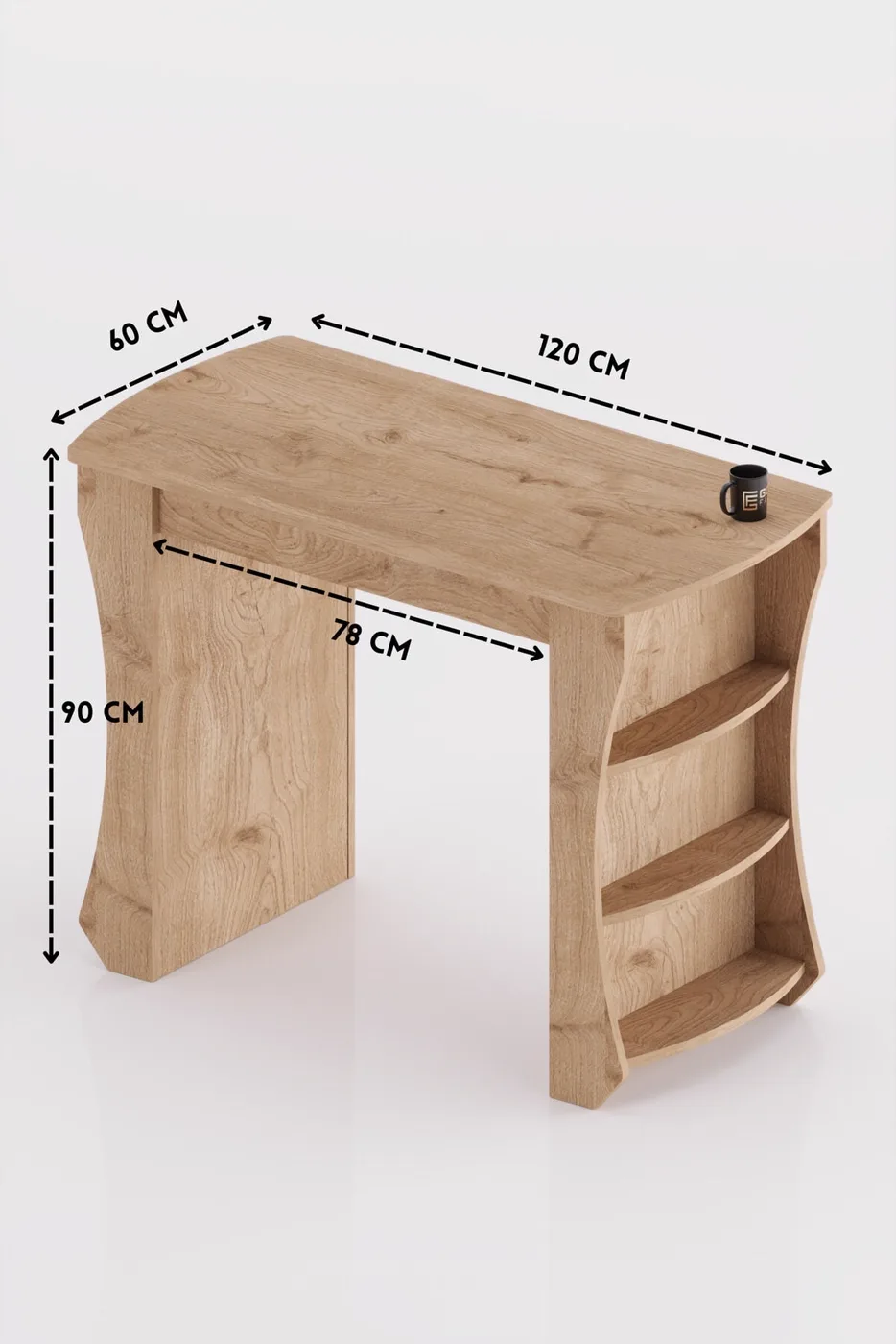Kitchen Table Kitchen Island Island Table Bar Table Breakfast Table Shelved Multi-purpose Cabinet Modern Table 120x60 cm 9838 Basket
